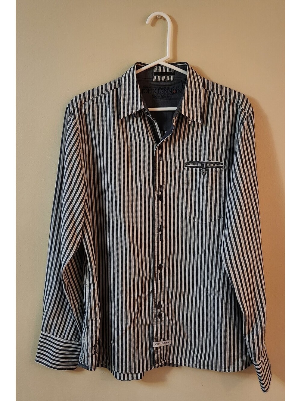 John Lennon English Laundry Shirt Large Long Sleeve 2009 Inspired By Lennon Art